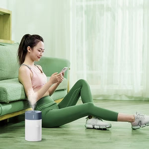 Portable Mini Air Humidifier – USB Mist Diffuser with LED Night Light